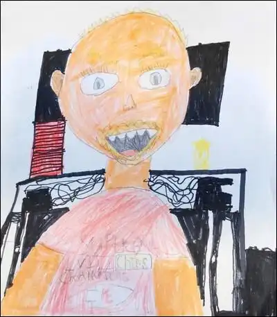 Portrait of Dad, by Lexi (age 7)