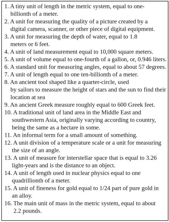 Crossword List